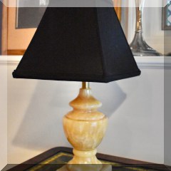 D17. Marble table lamp. 21”h - $95 